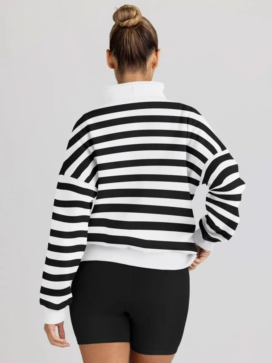 Trendy Queen Sweatshirts Half Zip Pullover Quarter Zip Oversized Hoodies Sweaters Comfy Fall Outfits 2024 Y2K Winter Clothes - Love Salve